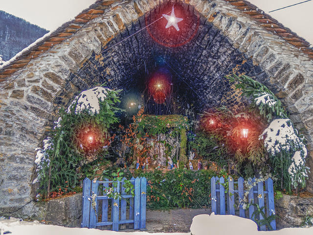 Christ Child's crib in an old baker's oven