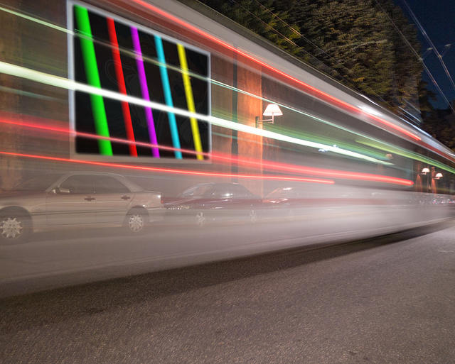 Lyon, passage d'un bus