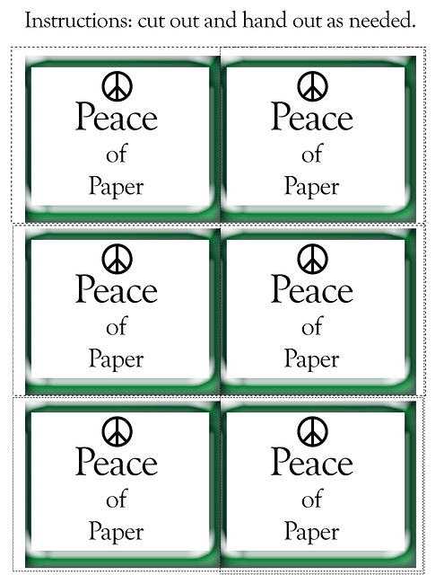 Peace of Paper