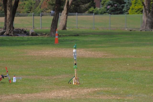 Water rocket ready for launch