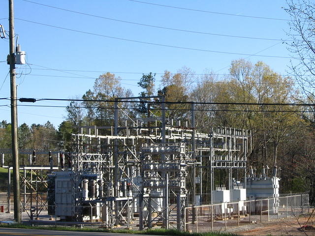 Outdoor power substation
