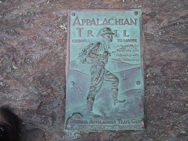 Sign at the end of the appalachian trail