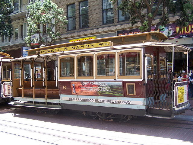 Cable car in San Francisco