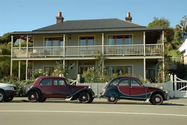 Two citroens in Akaroa