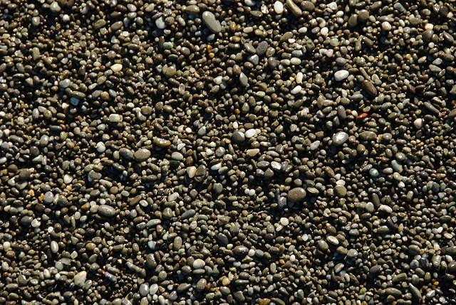 Finely pebbled beach