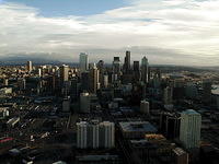 seattle skyline, city view