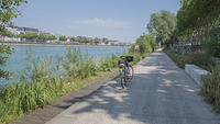 Lyon, the bike path Via Rhôna