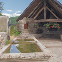 Old fountain and old baker's oven