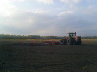 Tractor resting after tilling