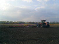 Tractor resting after tilling