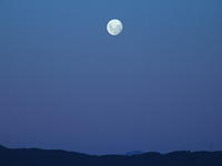 moon on blue background