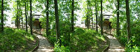 Garden of the Gods-Southern Illinois. Stereographic 3D using cross-eye technique.