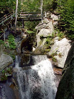 Wooden bridge over the water