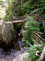 Wooden bridge over the water