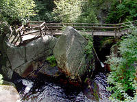 Wooden bridge over the water