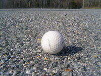 Golf Ball on Gravel