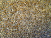 small cobblestones in concrete