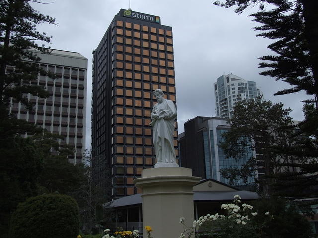 Statue and Office Tower, North Sydney, Australia