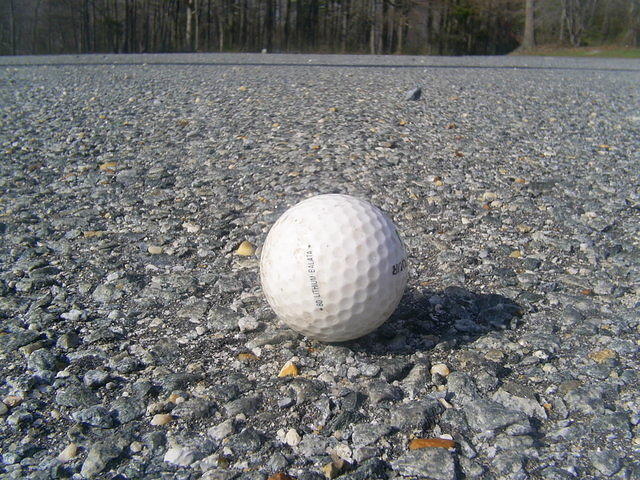 Golf Ball on Gravel