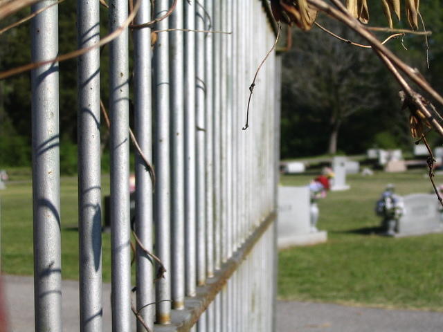 Fence at a cemetary
