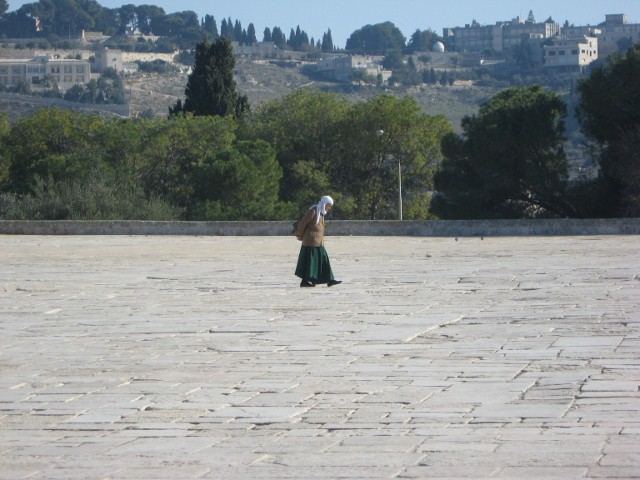 Woman on Dome of the Rock