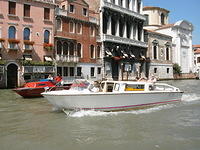 Powerboat in Venice