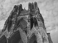 Cathedral-Reims-France-bw
