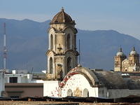 Church spires in Oaxaca
