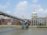 Millenium Bridge, and Old St. Paul's