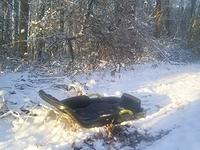 Childs Sled in the Snow