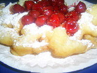 Cherry Funnel Cake