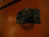 Chest-a-drawer lock metal on wood side view