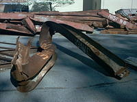 Twisted steel girder from the World Trade Center after September 11.